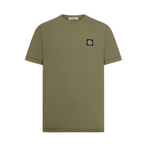 Stone Island Men Short-Sleeve T-Shirt With Compass Patch Black
